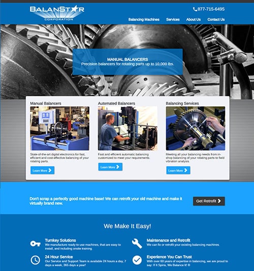 web design services for small business balanstar website preview